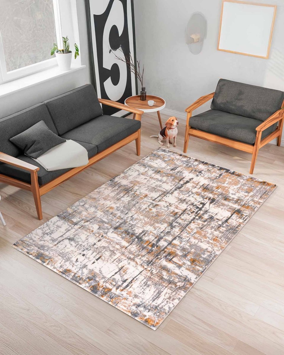 Alfombra Gamma 364A Gris Dorado Kodaz Carpet