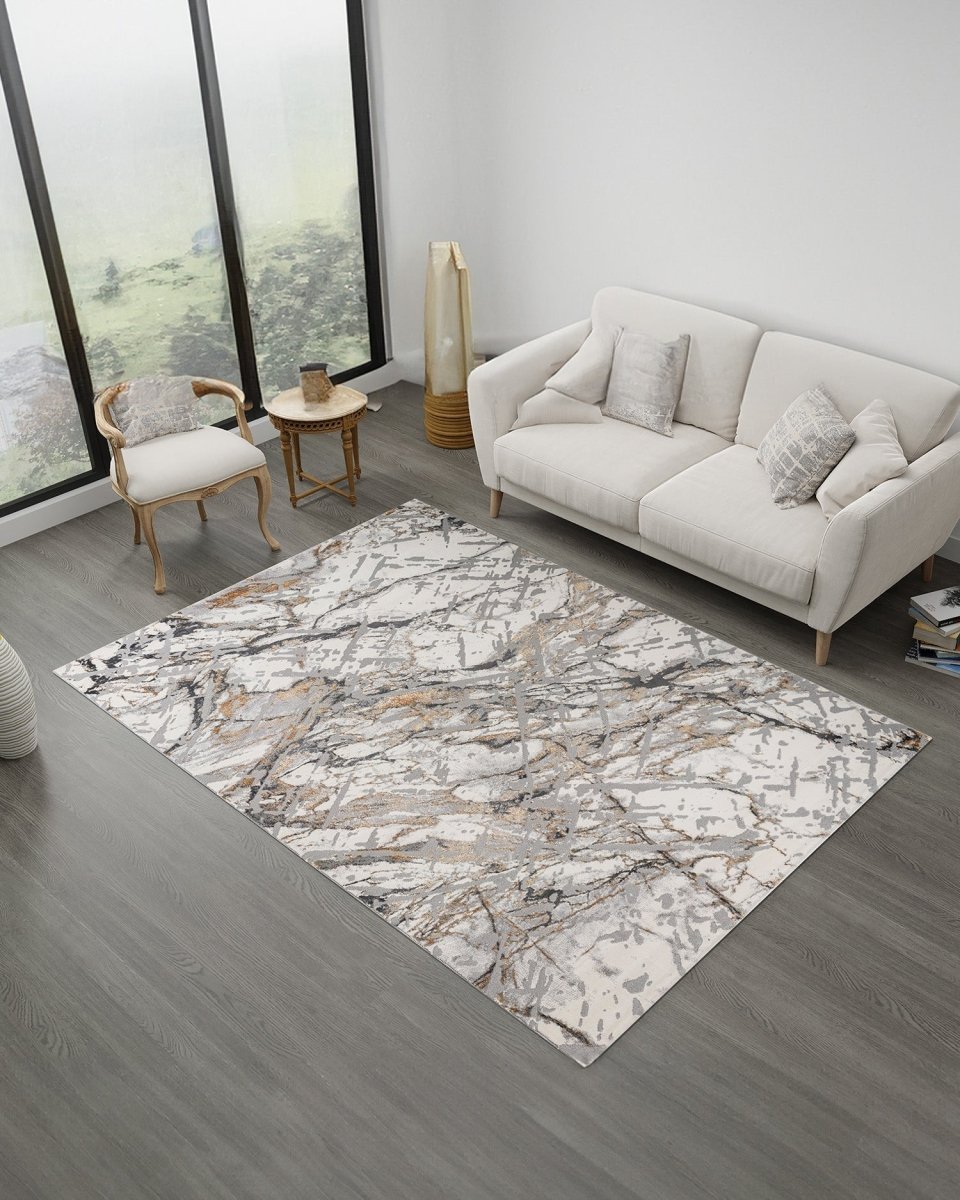 Alfombra Gamma 408A Beige Gris Kodaz Carpet