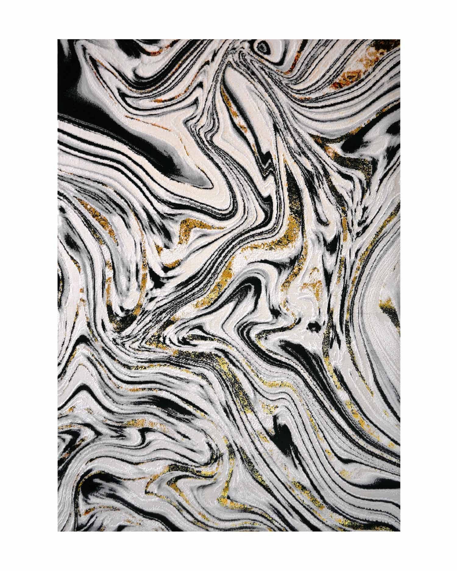Gamma 412A Blanco Negro | Alfombra - Kodaz Carpet Latam