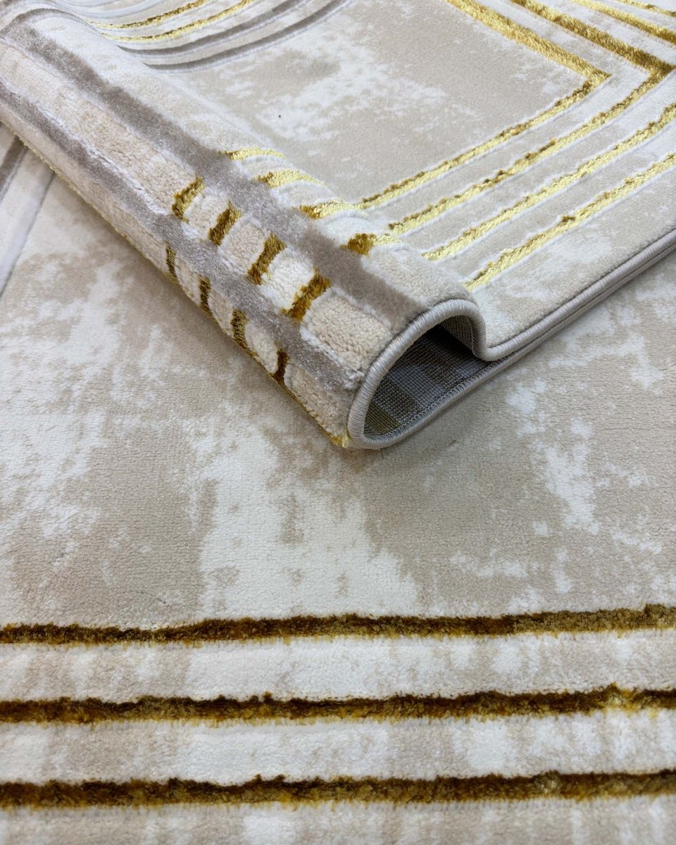 Alfombra Gamma 634A Beige Dorado Kodaz Carpet
