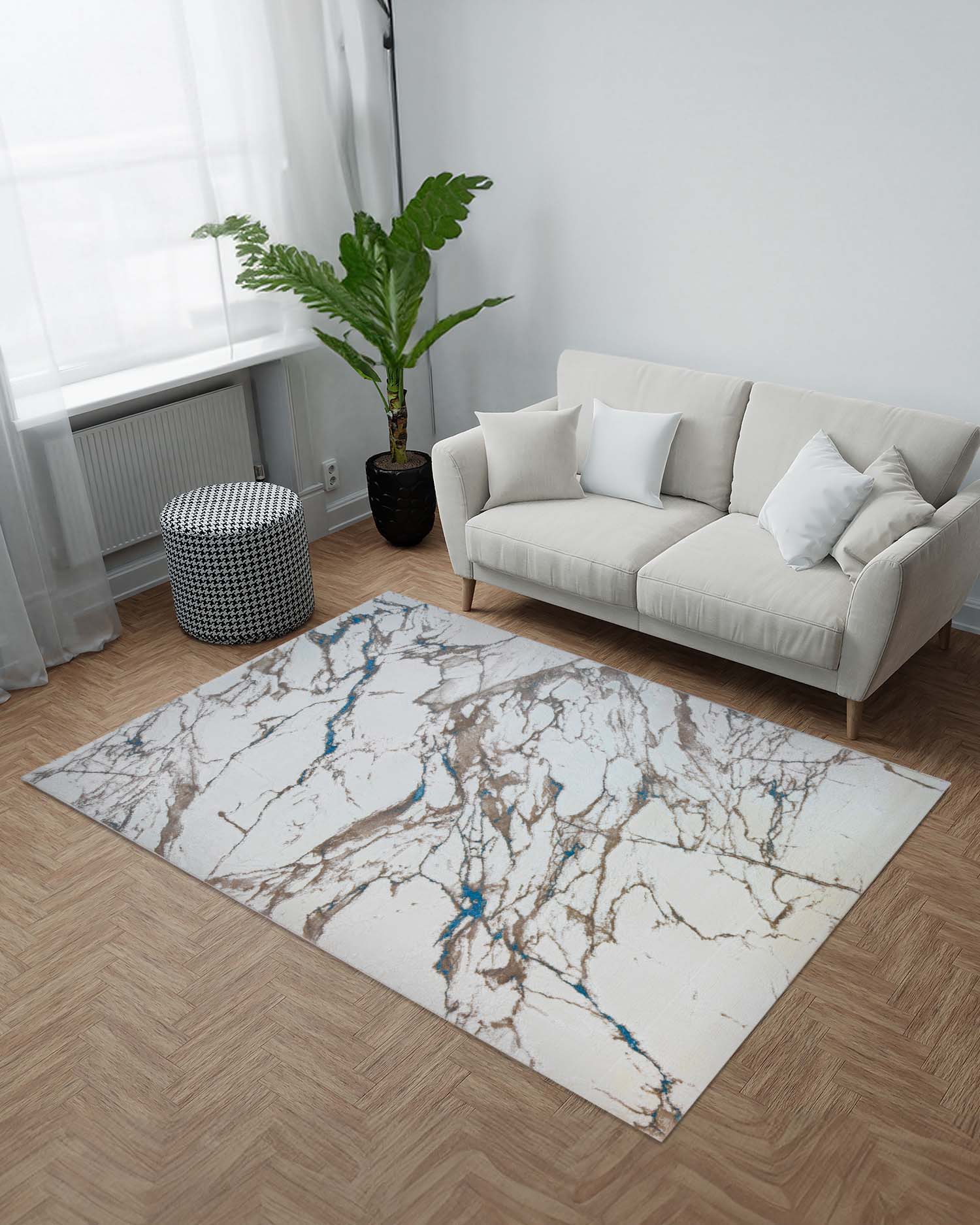 Gamma 692A Beige Azul | Alfombra - Kodaz Carpet Latam