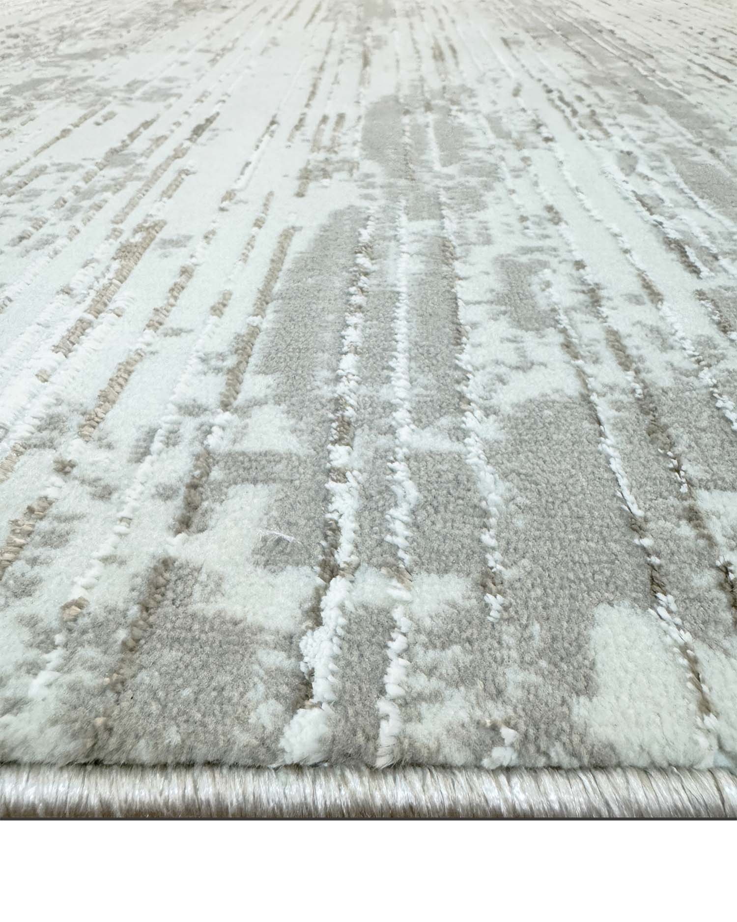 Prada 377A Crema Plateado | Alfombra - Kodaz Carpet Latam