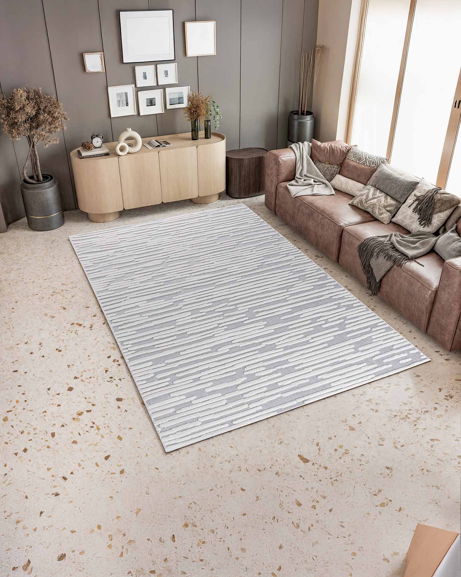 Roma 0023A Blanco Gris | Alfombra - Kodaz Carpet Latam