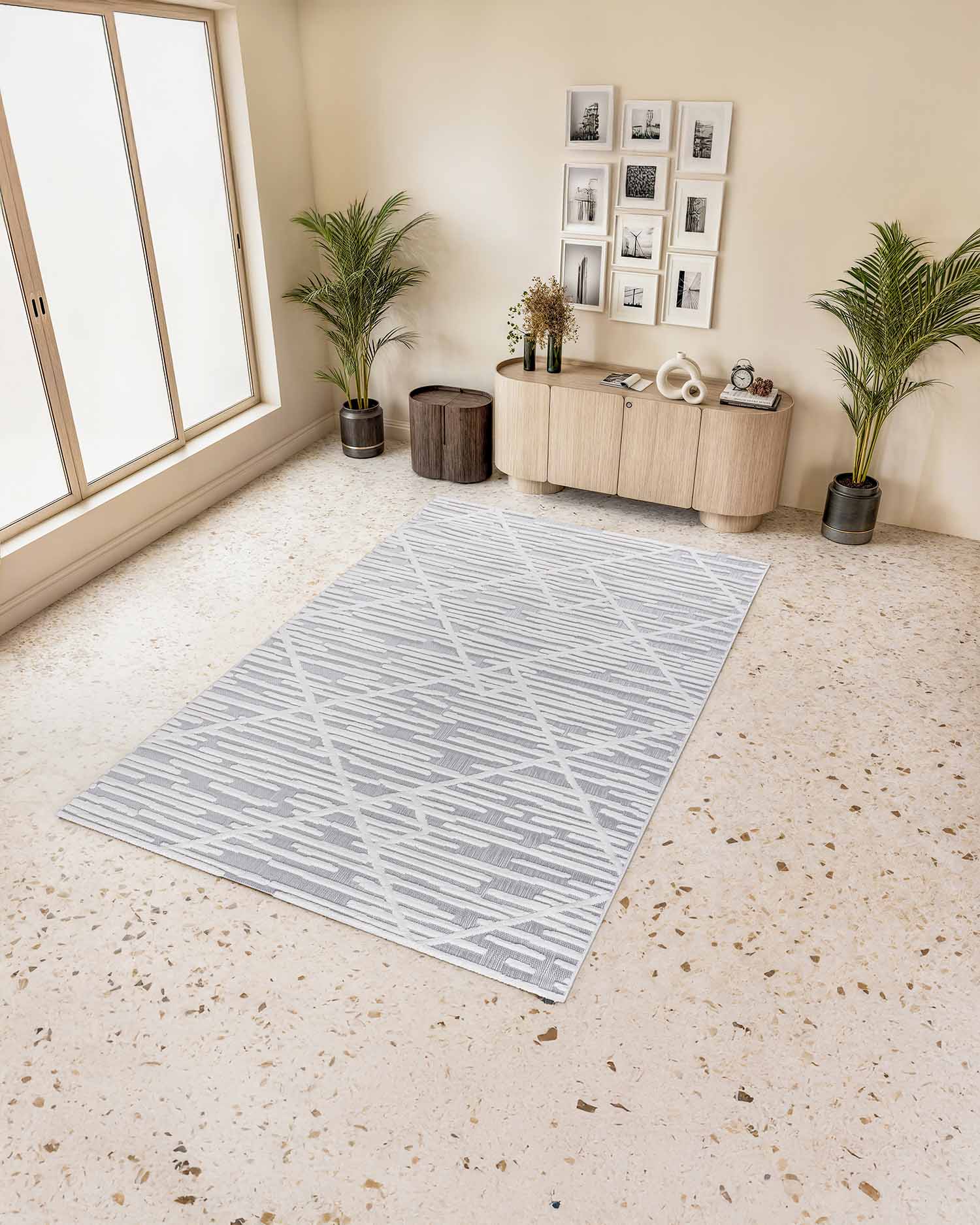 Roma 0024A Blanco Gris | Alfombra - Kodaz Carpet Latam